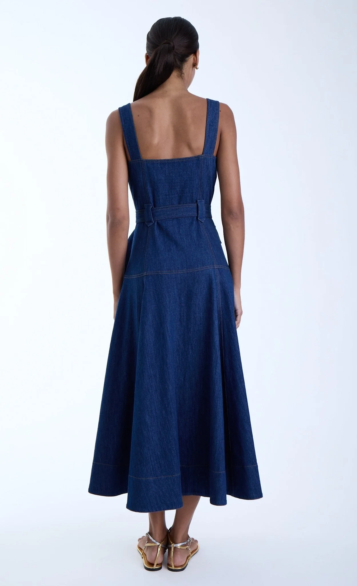 Jenna Denim Midi Dress - Image 3